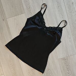 Vintage Whimsigoth Vanity Fair Eaton Nylon Sexy Dainty Lace Camisole Tank, Small